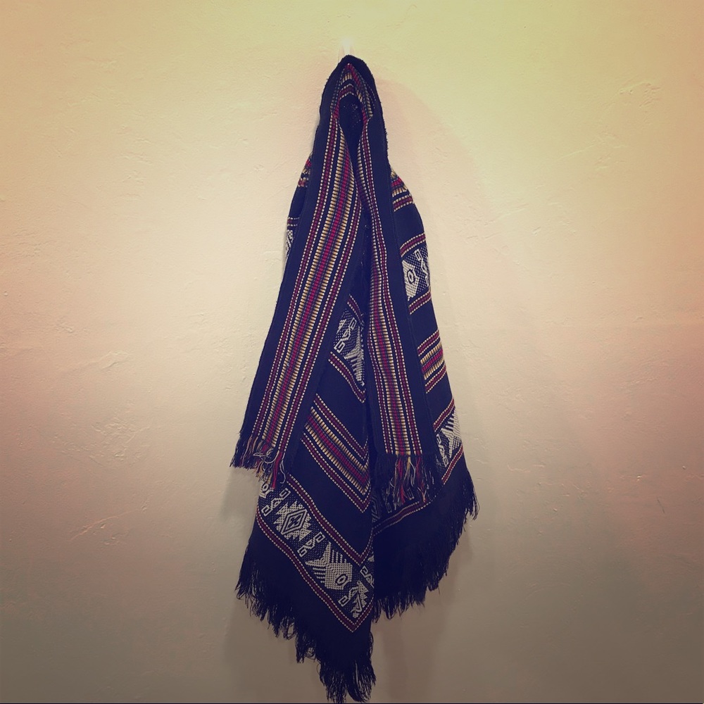 VINTAGE TEJIDOS DIAZ PONCHO MADE IN ECUADOR ❤️